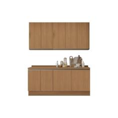Cozinha Modulada Completa Maxxi 6 Peças 2 Aéreos + 2 Balcões + 2 Complementos C6p37 Canela