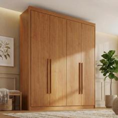 Guarda Roupa Casal 100% MDF 4 Portas e 4 Gavetas Bergamo Cinamomo - Co