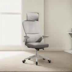 Cadeira Escritório Ergonômica Luvinco Cor Preto e Branco Com Suporte L