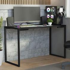 Mesa de Escritório Industrial Preta 120cm Nero Marquina Madesa, Nero M