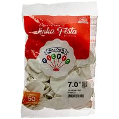 Balão Pic Pic N.070 Branco, Pacote com 50, Riberball