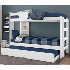 Beliche Conquista Lucca com Escada, Prateleira e Cama Auxiliar Premium II