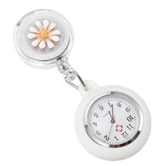 Relógio De Bolso Clipe De Relógio De Broche De Relógio De Bolso De Relógio Chaveiro Liga Vintage Alfinete De Colarinho Senhorita Branco