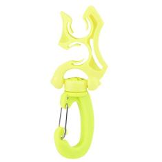 Qiterr clipe de mergulho BCD prendedor de tubo de baixa pressão gancho de mangueira de respiração rápida regulador fivela para mergulho snorkeling, Amarelo