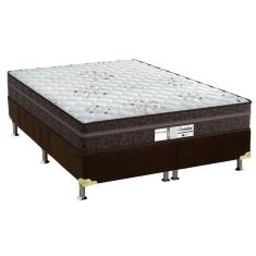 Conjunto Box Queen: Colchão Molas Probel MasterPocket Ensacadas Evolution + Base CRC Suede Brown(158x198)