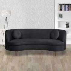 Sofá 3 Lugares 200cm Tommy Kazza Preto