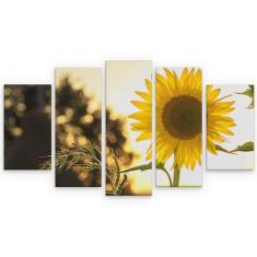 Quadro Paisagem Girassol 108x65cm em Mdf - Rcs decorações