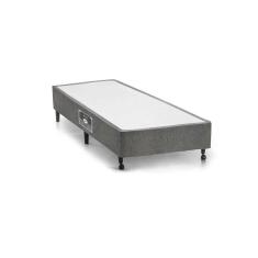 Cama Box Base Solteiro Lux Chenille Gray (88x188x23) - Castor