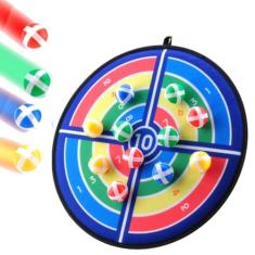 Brinquedo ACERTE O Alvo Infantil BICHINHOS + 3 Bolas SEM PONTAS DARDOS BOLINHA QUE GRUDA ARREMESSO DIVERTIDO E SEGURO DIVERSÃO EM FAMILIA ESPORTIVO CRIANÇA 42/23CM (LARANJA-AMARELO)