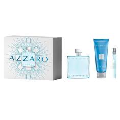 Kit Azzaro Chrome Edt Perfume Masculino 100ml e Miniatura 10ml e Loção 75ml-Masculino