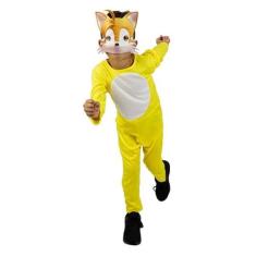 Fantasia Tails Sonic Infantil Longa Com Máscara - Fantasias Carol EF, 