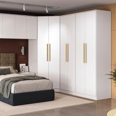 Guarda Roupa Solteiro Adapt N555 2 Portas de Bater MDP Branco Kappesberg