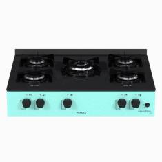 Fogao a Gas Portatil 5 Bocas Venax Grand Petit Line Verde, Bivolt