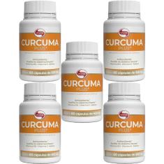 Kit 5X Curcuma Plus - 60 Cápsulas Softgel - Vitafor-Masculino