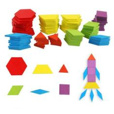 Blocos 155 Peças de Tangram Criativo Quebra-cabeça Brinquedo Colorido Bu