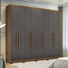 Guarda Roupa Casal 238cm 8 Portas 4 Gavetas com Pés Master New Santos Andirá