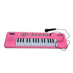 Brinquedo Teclado Piano Musical Infantil Com Microfone Karaokê 32 Tecl