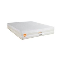 Colchão King New London 193x203cm Molas Ensacadas Inducol Cr444e Branco/bege Branco/bege