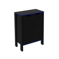Balcão Para Escritório Gamer 54x74,5x30,3 cm Preto/Azul - Tecnomobili