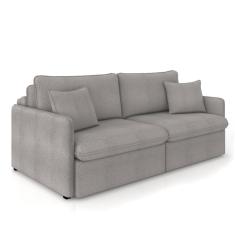 Sofá Retrátil Reclinável 4 Lugares 254cm Maili Bouclê Cinza K01 - D`Rossi