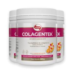 Kit 3 Colagentek Vitafor 300g Laranja com Acerola