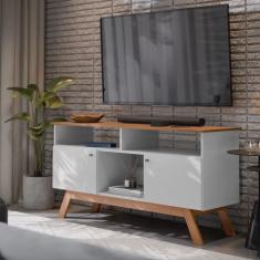 Rack para TV até 50 Polegadas Amsterdã com 2 Portas Tebarrot