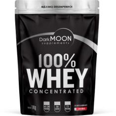 100% Whey Protein Sabor Morango 1Kg Refil- Darkmoon - Dark Moon Suplem