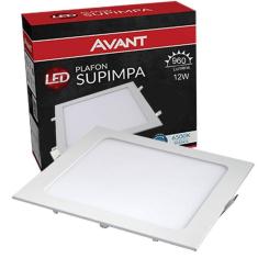 Plafon Led Quadrado 12w Painel Embutir Slim  Avant 6500k
