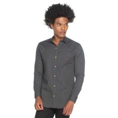 Camisa Social Masculina Teodoro Tradicional Algodão Casual