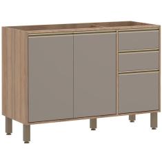 Balcão para Pia Luciane Yara 2 Portas 3 Gavetas 1304