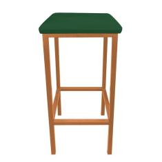 Banqueta Industrial Donna Suede Base Cobre Verde