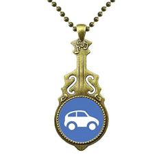 DIYthinker Colar de veículos energéticos com estampa ambiental, joias antigas com pingente de música
