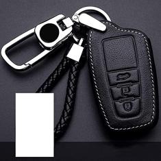 Capa para chaveiro de carro Smart capa de couro, apto para Toyota CHR Prado Prius Camry Corolla RAV4 2017 2018 2019 2020, capa de chave de carro ABS inteligente para chave de carro