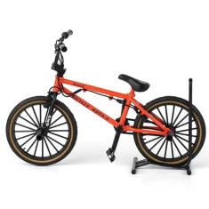 Power Toys TECH - Bicicleta de CROSS BMX em Miniatura: Detalhes Autênticos em Escala Reduzida para os Amantes de Bikes 1:8 (Laranja)