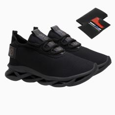 Tênis Masculino Esporte Cardaço Academia Corrida Leve Dia a Dia + Carteira-Masculino