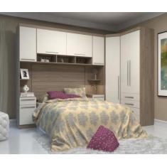Guarda Roupa Dormitório Modulado Master Casal 1,38 m Canto - Avelã Rús
