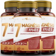 7 Magnésio Max - Óxido - Bisglicinato - Malato - Carbonato - Taurato -