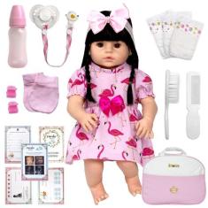 Boneca Reborn Morena Princesa Baby Alive 20 Acessórios Bolsa - Cegonha
