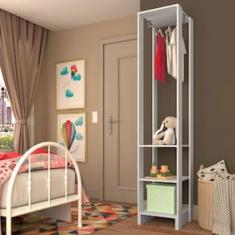 Armário Closet Nova Mobile Slim Yes com 3 Prateleiras e Cabideiro