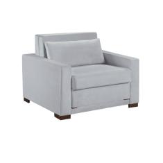 Sofa Cama Solteiro Sofia 1 Lugar 110cm Talento Móveis Cinza