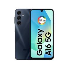 Smartphone Samsung Galaxy A16 5G 256GB - Azul Escuro, RAM 8GB, Tela 6.7", Câmera Tripla 50MP + Selfie 13MP