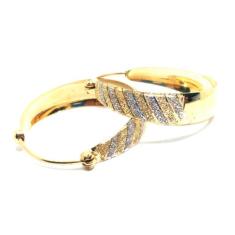 Brinco de ouro 18k  Argola Médio 1,8 cm - Elegancy Joias