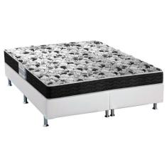 Cama Box King: Colchão Espuma Probel Advanced + Base CRC Courano White