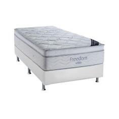 Cama Box Solteiro: Colchão Molas Ortobom SuperPocket Freedom Visco + B