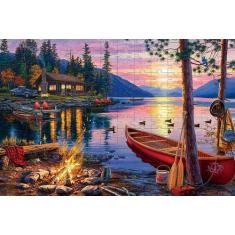 Quebra-Cabeça 120 Peças Barco Colorido - Reidopendrive