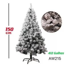 Árvore De Natal Luxo Pinheiro Com Neve Nevada Pinha AW215-1.50m-412 ga