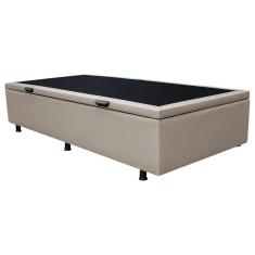 Base Box Baú para Cama Solteiro 88x188cm Liz S05 Sintético Bege - Mpozenato