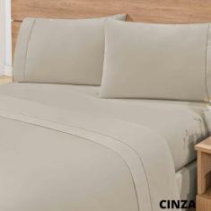 Lençol Casal Padrão 3 Peças 200 Fios 100% Algodão Toque Macio Ponto Pa