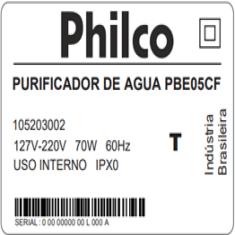 Purificador de Água Philco PBE05CF Bivolt