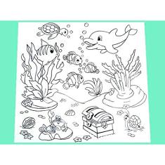 Tapete P/ Colorir - Fundo Do Mar - Kits For Kids